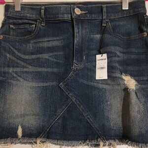 Express Distressed Jean Skirt - Size 6 with tags